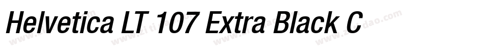 Helvetica LT 107 Extra Black Condensed Oblique字体转换